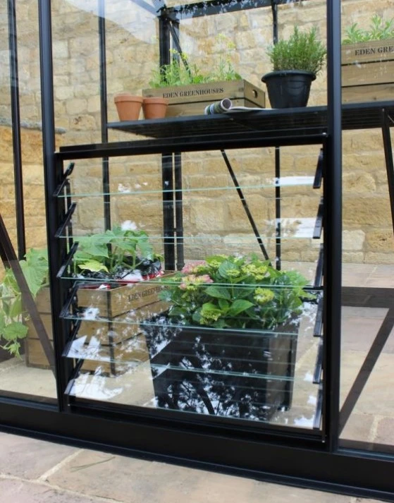 Royal Well Louvreraam Qube 6L Zwart Gecoat 61 x 61 cm - Afbeelding 1